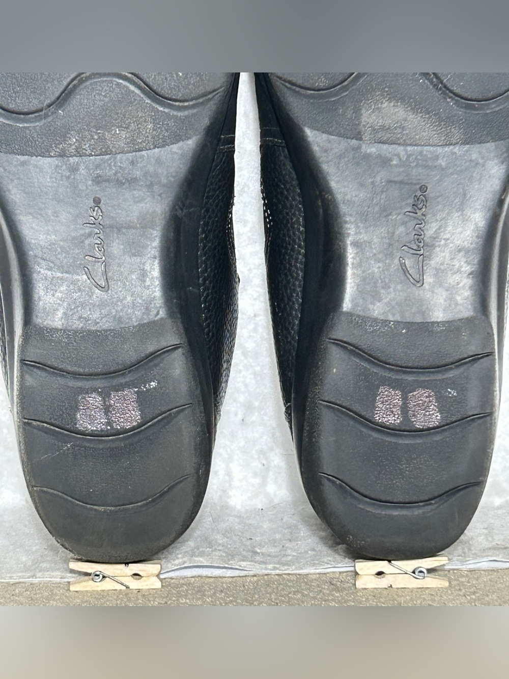 Clarks Womens Black Leather Cheyn Madi Casual Slip On Flats Loafers Shoes SZ 8W - Picture 10 of 11